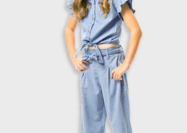 Παντελόνα για κορίτσι | ΑΝΟΙΧΤΟ ΜΠΛΕ ΤΖΗΝ - Energiers - 